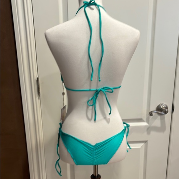 Teal Halter Bikini Set by Luli Fama - Picture 4 of 5